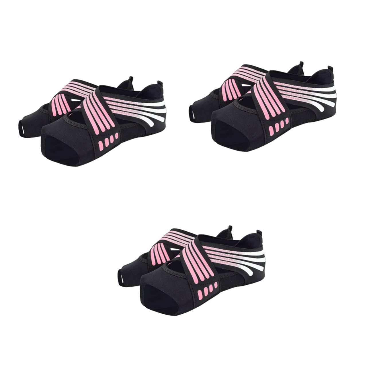 INOOMP 3 Paar Damen-Sportsocken Damen-Sportsocken Yoga-Schuhe Für Damen Volle Zehe Yoga-Socken Damen-Yoga-Socken Nicht-Yoga-Socken Damen-Sportsocken Riemen Rosa Miss