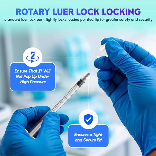 Image of 1ml Syringe without Needle Luer Lock Syringes with Cap, Sterile, 20 Pack