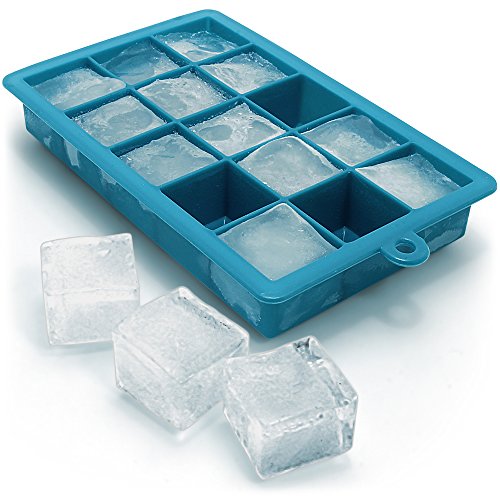 iGadgitz Home Silicone Ice Cube Tray 15 Square Food Grade Ice Cube Moulds - Pack of 1