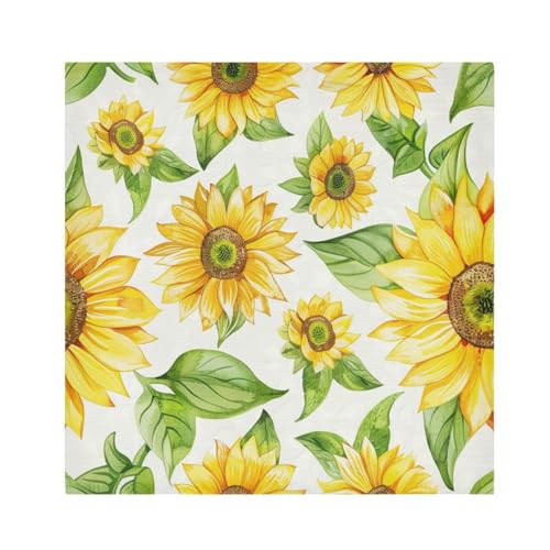 Servilletas de tela flores acuarela multicolor pack 6 miniatura 1