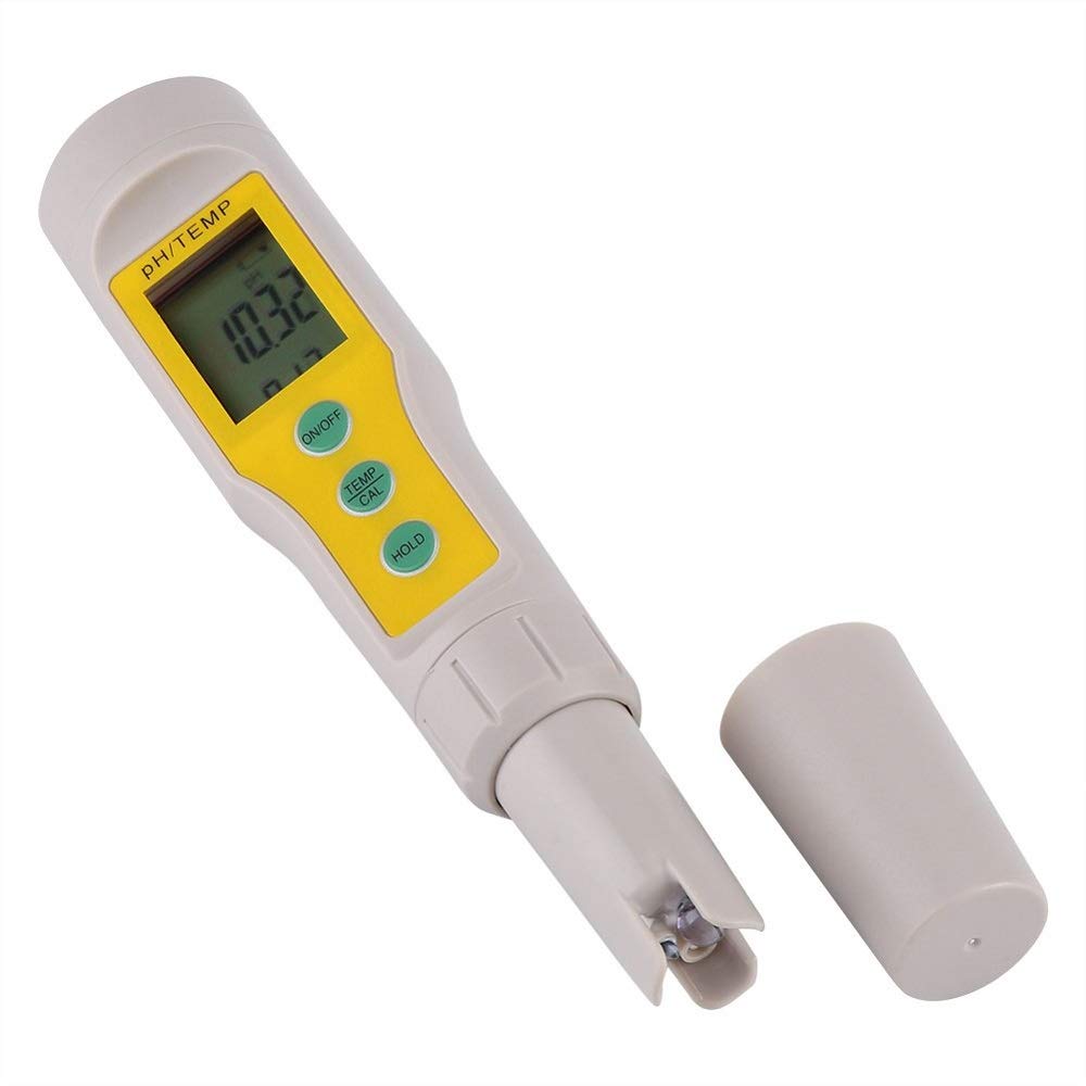PH Meter-Digital LCD PH Tester & Temperature Tester Pen Analyzer,0℃~80℃,0.00-14.00ph, 0.01 PH High Accuracy for Aquarium Pool and Spa,Water Quality,Wine Tester