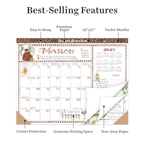 Image of TF Publishing 2027 Susan Branch Large Desk Pad Calendar - 22 x 17 inches
