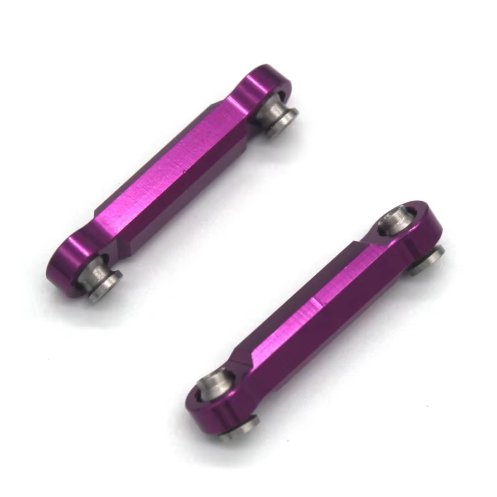 Rc Special Connecting Rod for MJX 14301 14302 14303 1/14 2pcs Metal Steering Rod RC 4WD Remote Control Car Tracked Vehicles Parts and Accessories Upgrades Replacement(Purple)