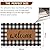 UINI Welcome Mat Outdoor Indoor Door Mats, Heavy Duty Buffalo Plaid Welcome Front Door Mat, Non Slip Durable Entrance Rugs for Outside Entry, Porch, Resist Dirt, 17"x 30"