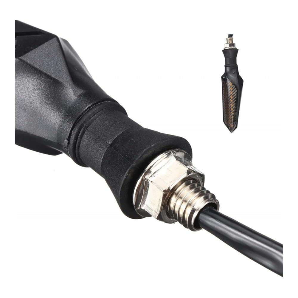 Indicadores Para Scooter 12V Braker Blinker (2 Pcs-Amber Blanco) Resistente