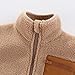 LittleSpring Kids Fleece Jacket Boys Warm Sherpa Coat Winter Outerwear Jacket Zip Up Fashion Warm Comfy Beige 6T