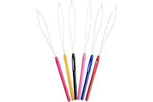 6 Pcs Plastic Hair Extension Loop Needle Threader