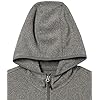AMAZON ESSENTIALS Women's Long-Sleeve Hooded Full-Zip Polar Fleece Jacket, Charcoal Heather, Large
