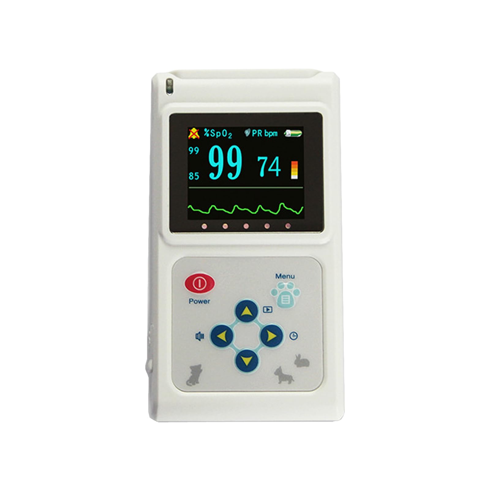 Pulsossimetro veterinario con batteria ricaricabile per SPO2 accurato e monitoraggio della frequenza cardiaca in animali domestici a casa o in clinica