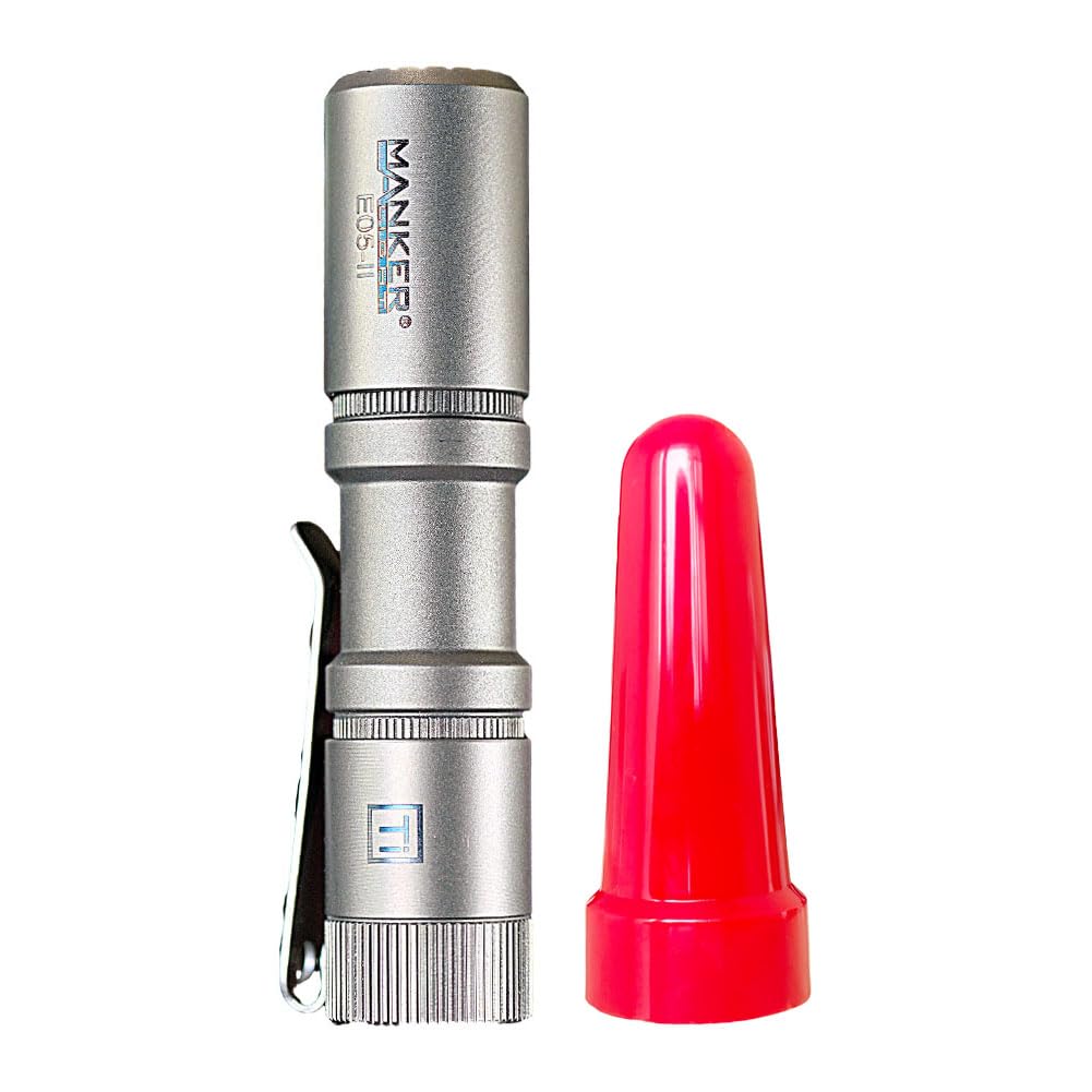 MANKER E05 II  Aluminum Version, Sand, Cool White 6500K  Rechargeable Pocket Flashlight High Density Led Emitter 1300 Lumen Flood Beam Distance 148m 14500 Aa Battery I.1000519853