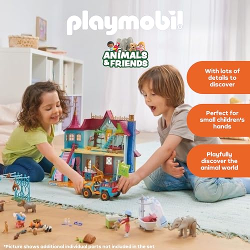 Playmobil | Animals & Friends | Animal Bathing Fun | Toy for ages 4 and up | Gift for children | Encourages creativity & interaction with animals | Animal care and bathing with accessories | 71950