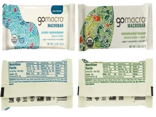 Gomacro Variety Pack, 1 Bar Each (Pack Of 12) - 12 Flavors Including 3 New Flavors #TOP3