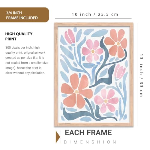 Image of kotart Painting Boho Wall Art Home Decoration Paintings With Frame For Living Room Bed Room Hotel Wall Decor Digital Reprint Set of 3 (10X13 inch)