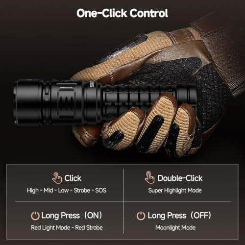 Image of SKYFIRE 3859LM High Lumens LED Tactical EDC Flashlight with Magnetic Base