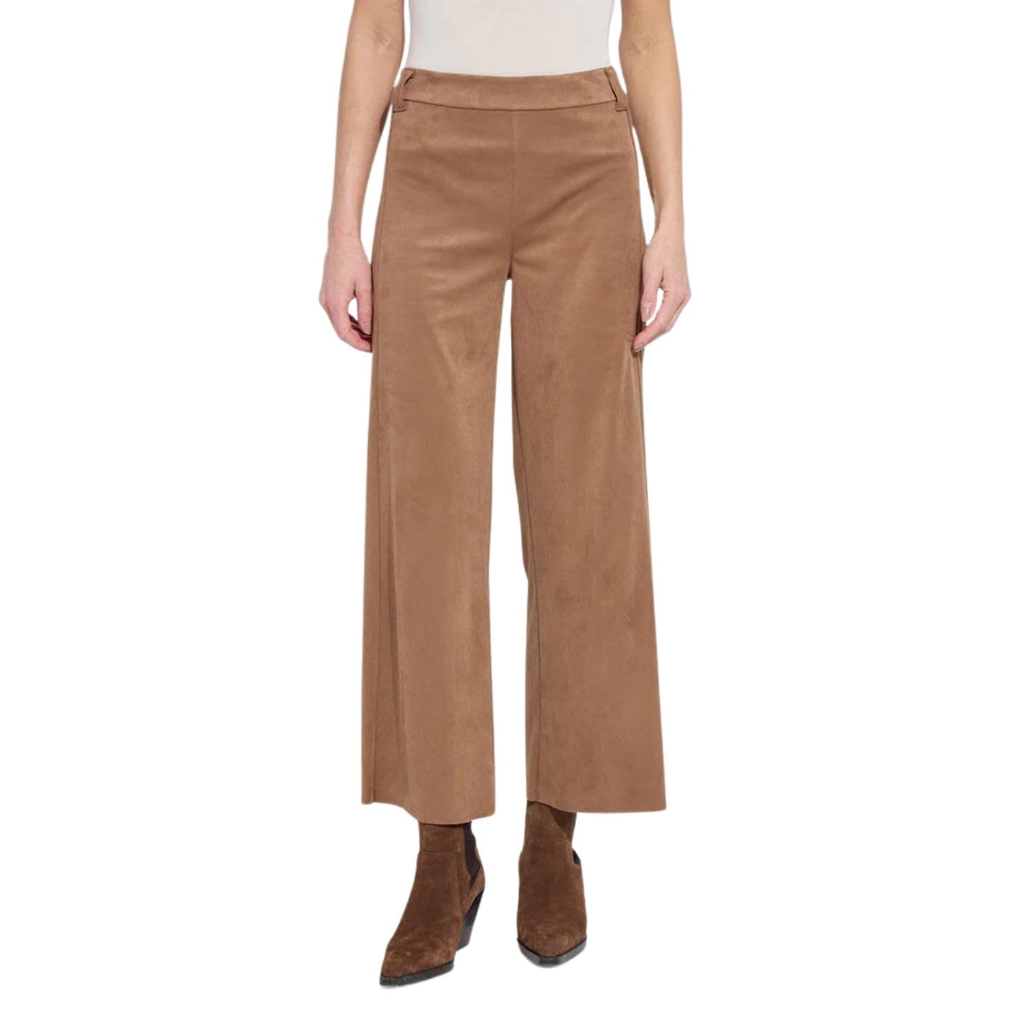 Lysse Vionette Vegan Suede Wide Leg Trouser - Lux Camel - M