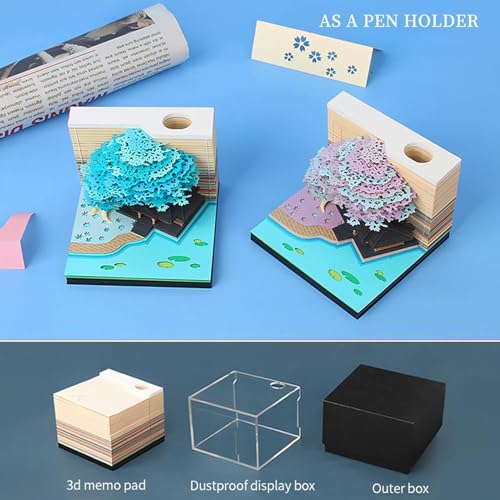 Escultura de Papel Tallado en Bloc de Notas 3D Calendario 2026 de Alta Precisión 5