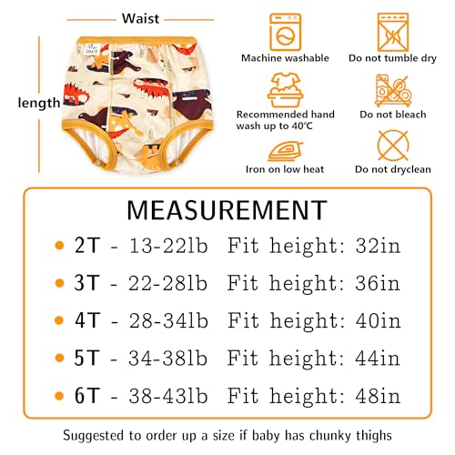 Image of Max Shape 6 Pack Potty Training Underwear for Boys,Washable Baby Boy Toilet Training Pants Training Underwear Fit 2T-6T
