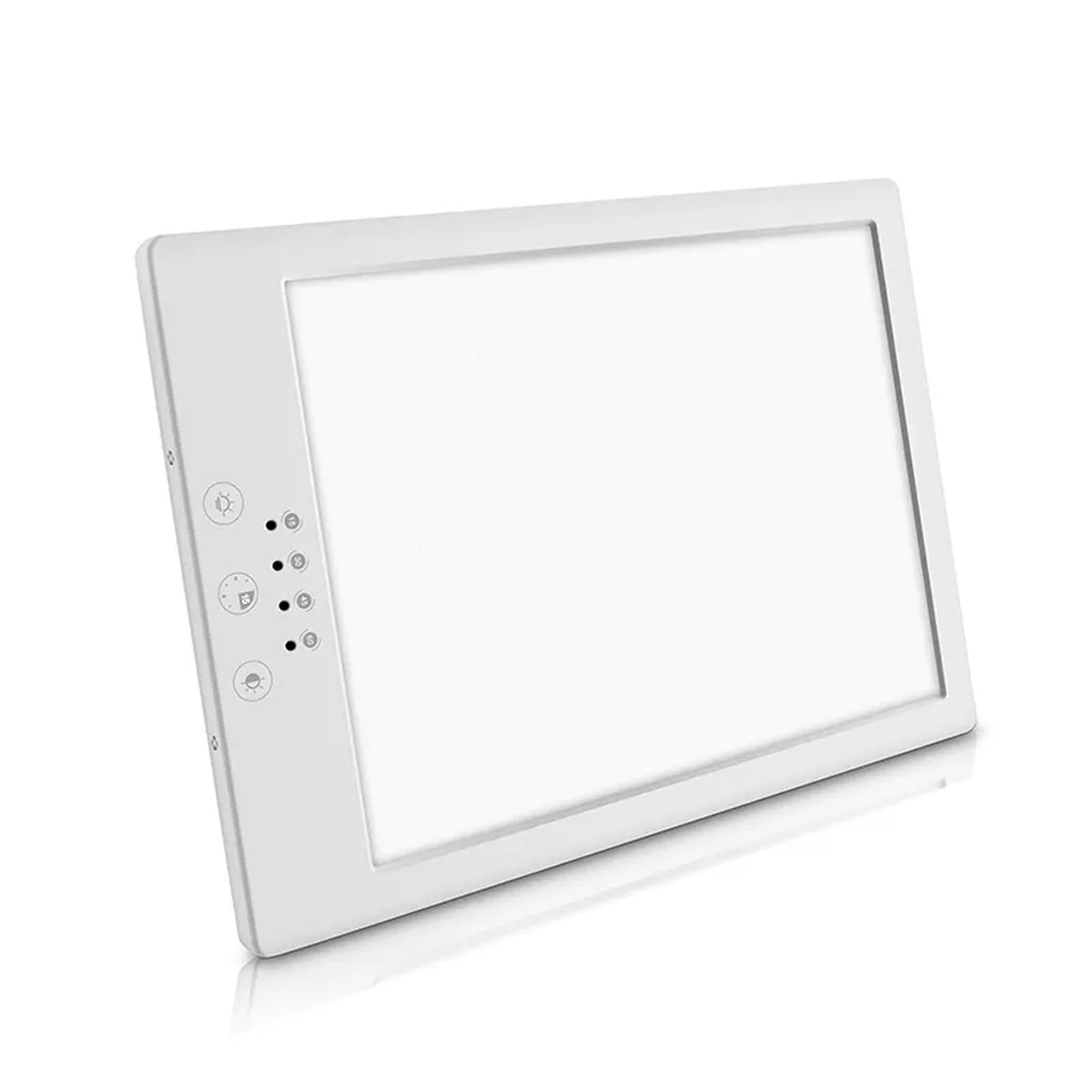 LED Lichttherapielampe 10000Lux Bionische Sonne Elektrodenloses Dimmen Zweifarbige Temperatureinstellung Countdown Klappbarer Ständer Geeignet für Reisen und Zuhause