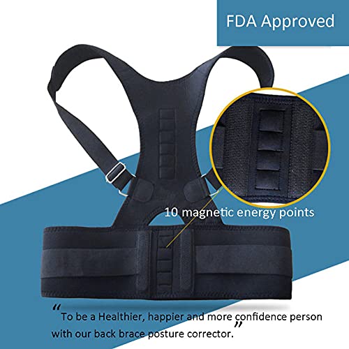 Corrector de Postura con Terapia magnética, cinturón de Soporte para Hombros y Espalda para Hombres y Mujeres, Tirantes y Soportes, cinturón de Postura para Hombros, Tall