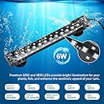 hygger 24/7 Mode Submersible Aquarium LED Light, Full Spectrum Hidden Fish Tank Light with 3 Rows Beads 7 Colors Auto On Off Sunrise-Daylight-Moonlight, Adjustable Timer Brightness 6W - Image 5