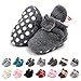 EDOTON Unisex Neugeborenes Schneestiefel Weiche Sohlen Streifen Bootie Kleinkind Stiefel Niedlich Stiefel Socke Einstellbar (6-9 Monate, Marinegrau)