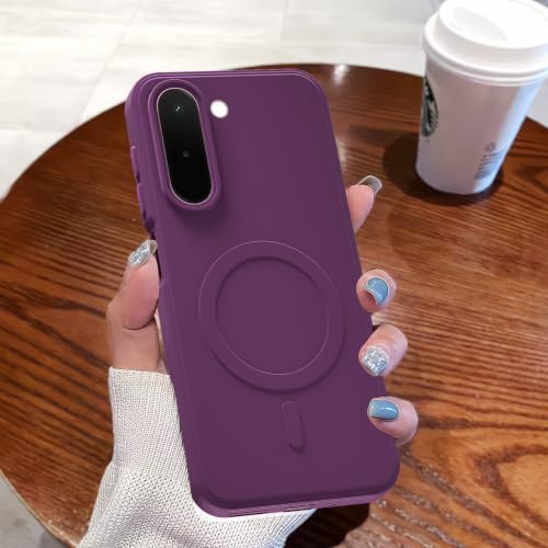 Image of Outlouders Back Cover for OnePlus N6x | Soft Matte Silicone | Slim Fit | Magnetic-Safe Logo Design (Magnetic-Safe Not Compatible) | Shockproof | Camera Protection Bumper Case (Purple)