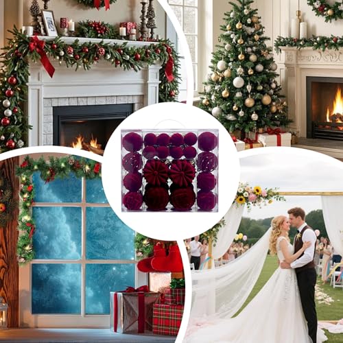 Boule de Noël floquée velours pour raviver la magie de vos fêtes - 5