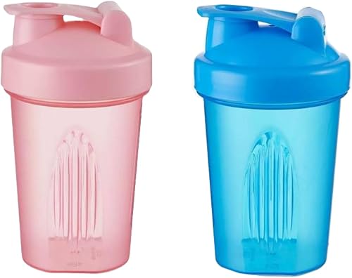 Cekaso Batidora de botellas para batir y antes del trabajo, la mejor taza agitadora (sin BPA) con tapa de bucle clásico y bola batidora, botella de