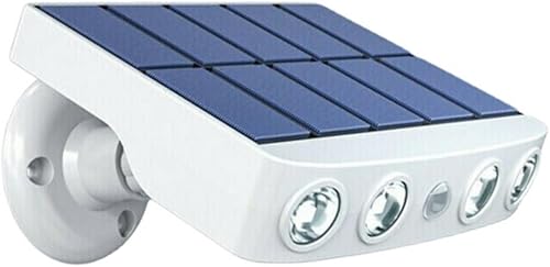 Miniatura 1 de Luz LED solar de inundación, sensor de movimiento, punto de seguridad, pared, calle, patio, lámpara de patio al aire libre (luz blanca y blanca)