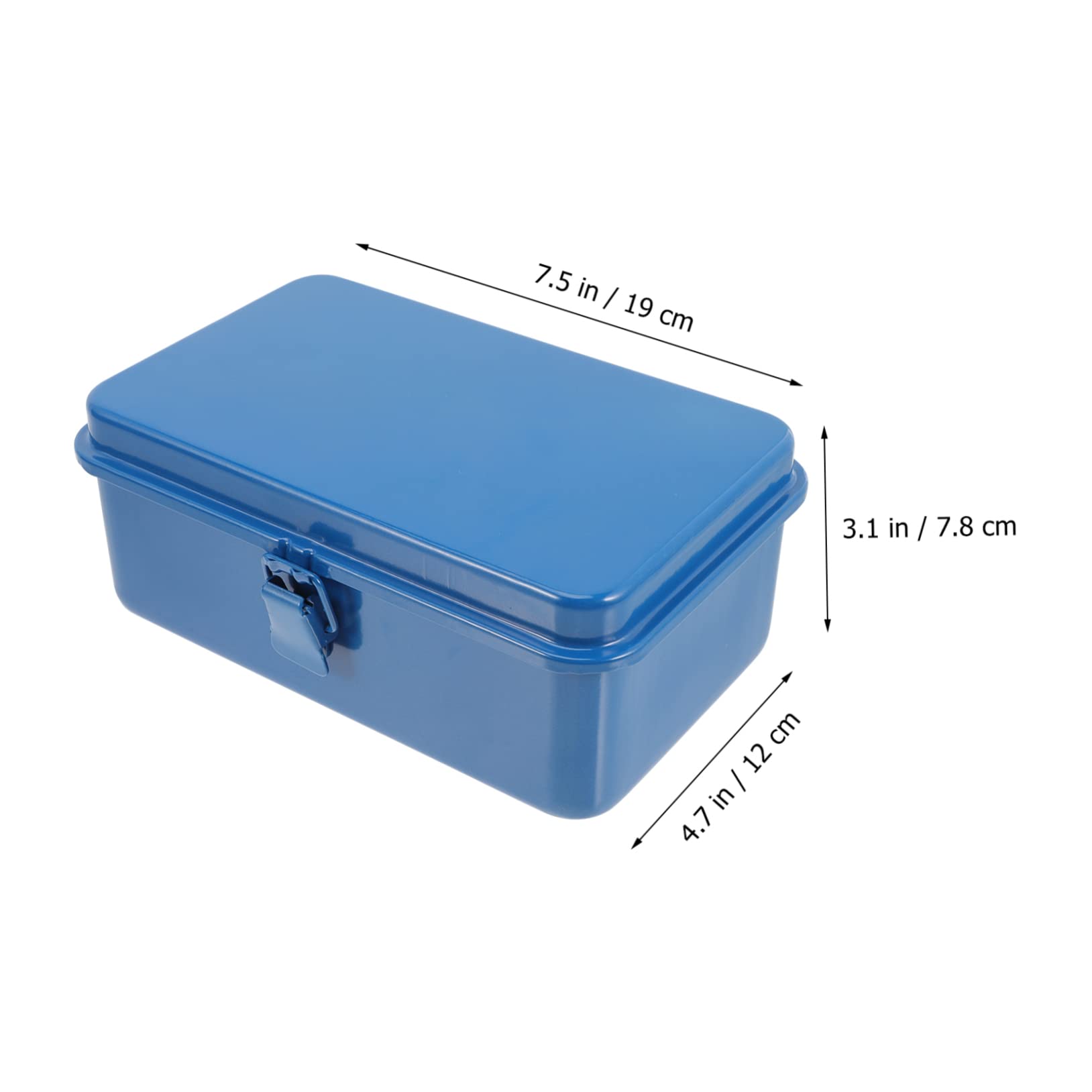 NUOBESTY 5 Pezzi Cassetta degli attrezzi Tronco organizzatore di strumenti meccanica riparazione all'aperto organizzatori di strumenti valigetta porta attrezzi in ferro lamiera di ferro Blu