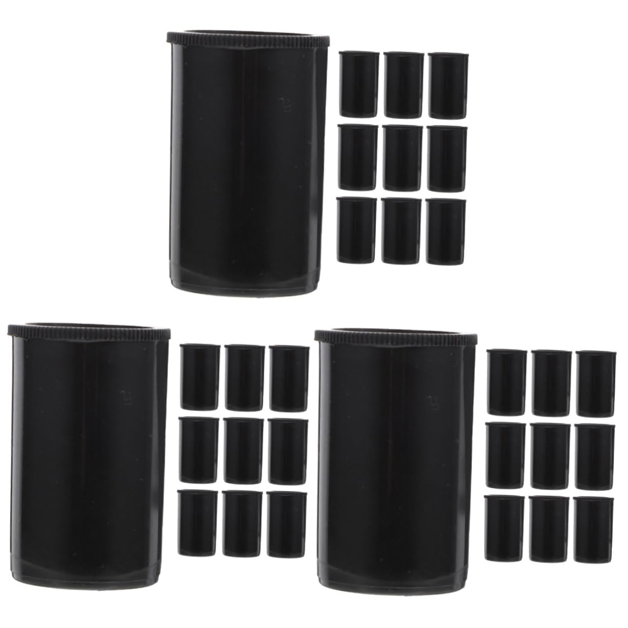 BESPORTBLE 2sets Empty Film Canister Caps Film Containers Lids Set for Storage Organization 10pcs*2