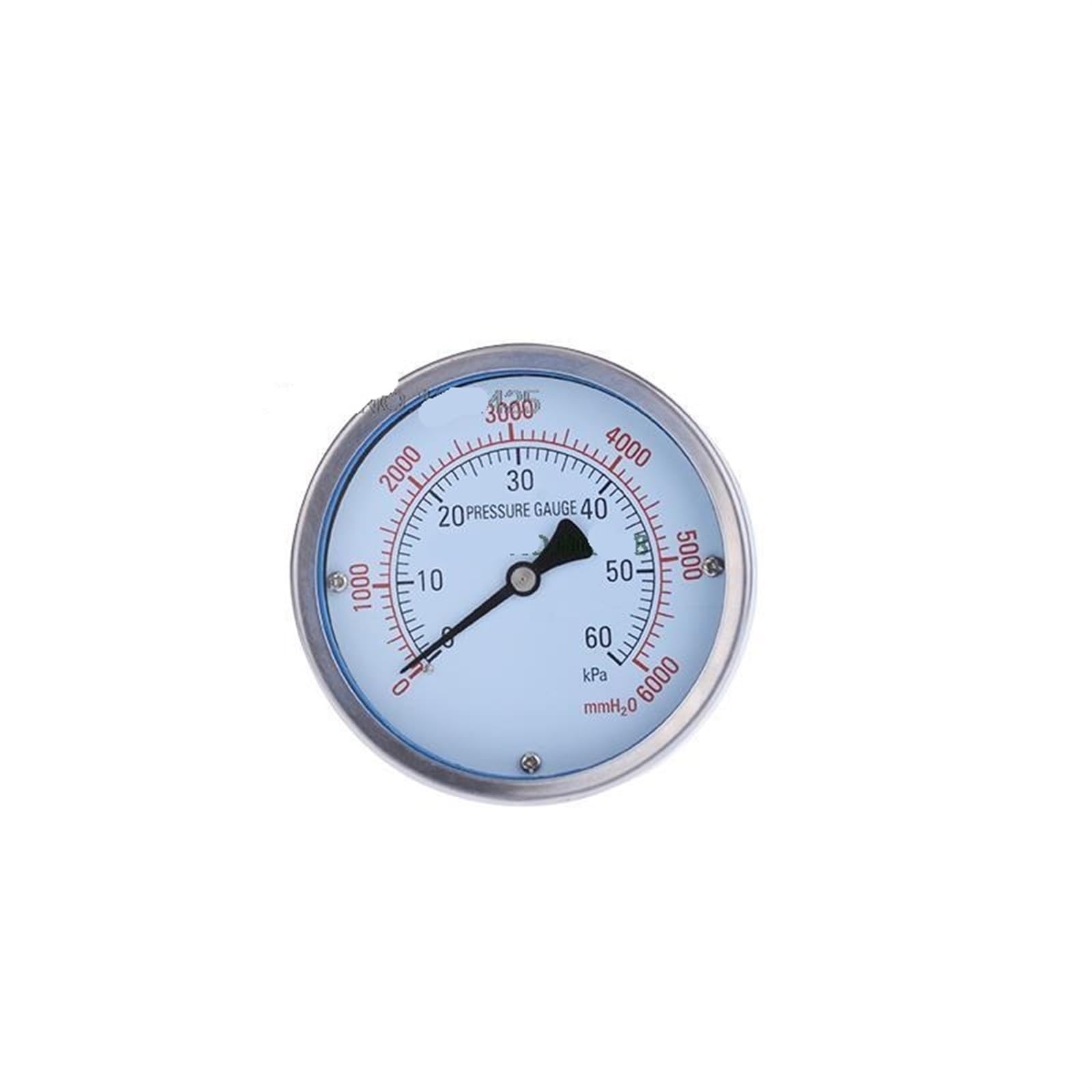 Druckmessgerät aus Edelstahl YE100ZT Axialband aus Edelstahl - Seitlich Kpa Mikro-Gaszähler YE-100ZT (-30-0)
