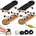 Produktbild AumoToo Mini-Griffbrett, 2 Pack Profi Finger Skateboard Ahorn Holz DIY Montage Skate Boarding Spielzeug Sport Spiele Kinder Geschenk (Schwarz)