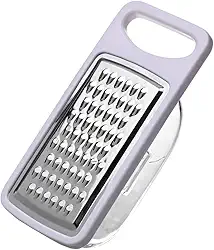 Mimo Style Ralador Com Pote Para Ralar Queijo, Casca de Limão, Gengibre, Coco. Utensilio Doméstico de Fácil Manuseio, Produzido Em Inox e Plástico ABS. Ideal No Dia a Dia Para Preparo de Alimentos