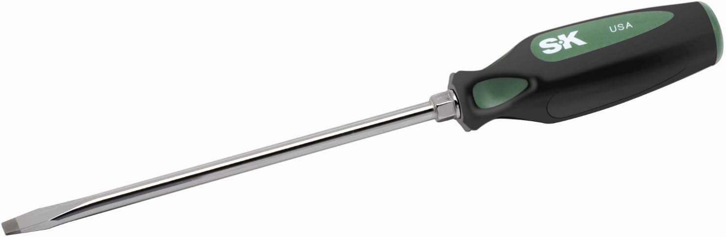SK Tools USA 3/8" Keystone Slotted, 8" Long, CushionGrip Screwdriver | 79104