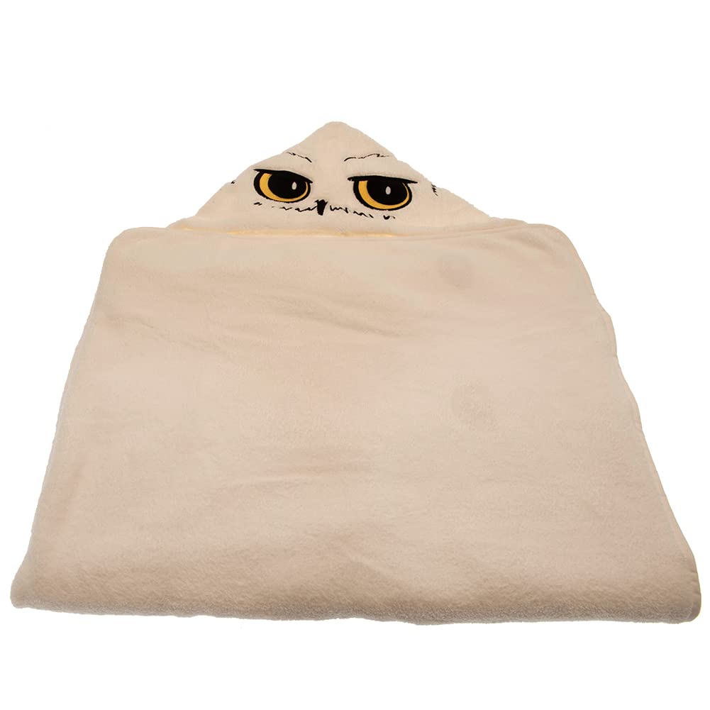 Groovy Uk Harry Potter Hedwig Kapuzenhandtuch für Kinder, Schwarz/Weiß, 70 x 140 cm