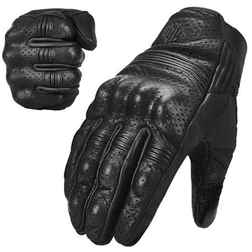 ILM Motorrad Handschuhe Leder Für Herren und Damen - Motorradhandschuhe...