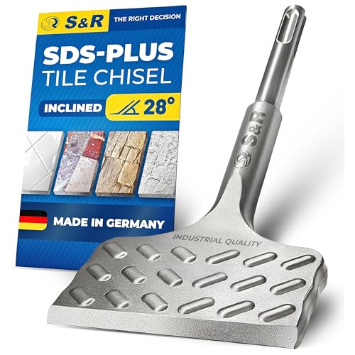 S&R SDS Plus Tile Chisel – 165x75mm | Thunder-Optimized Geometry | Made in Germany | Professional Quality