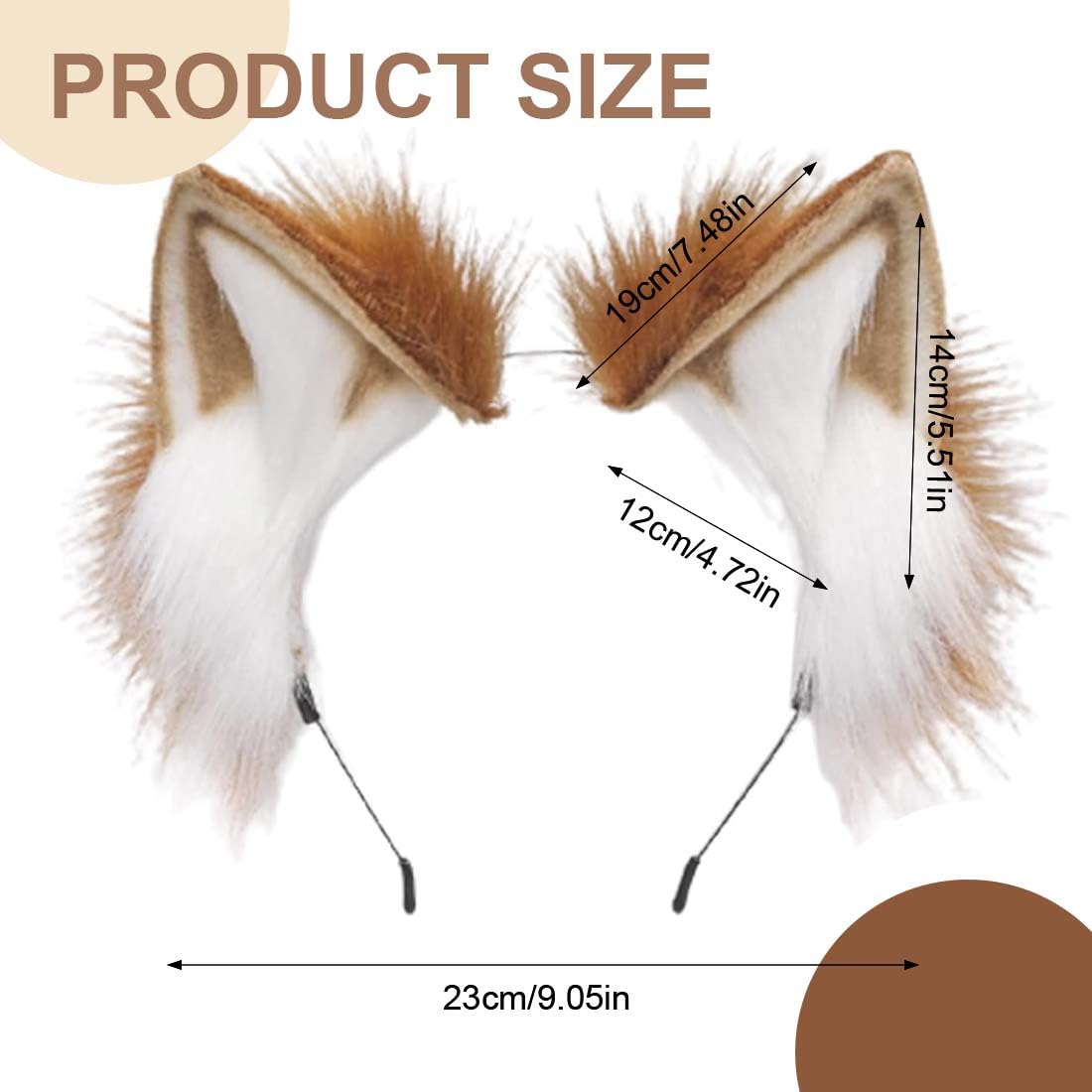 Fascia per capelli con orecchie di volpe - Fascia per capelli con