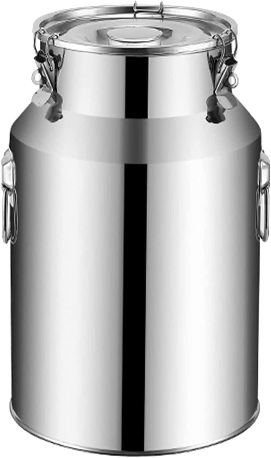 Seau à lait en acier inoxydable Fermenteur 201 Seau en acier inoxydable Fermenteur Baril de transport de lait Cuve Baril de stockage d'huile de grande capacité Conteneur de stockage de céréales(100L)