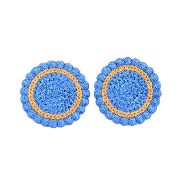 Toppa Ricamata 30 Pezzi 4 * cm Piccoli Toppe di Fiori Girasole all'Uncinetto Ricamate stirabili Applique Cinesi for Abbigliamento da Cucire for Jeans Giacca(Blue)