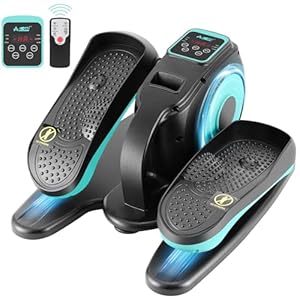 Under Desk Elliptical Machine, Ellipse Leg Exerciser for Seniors Adults, Adjustable Speeds Elliptical Trainer with Remote, Quiet & Portable Mini Seated Pedal Exerciser for Home Office Use