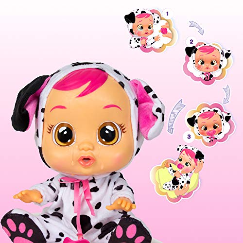 Cry Babies Dotty Doll, Black, White, Pink #TOP2
