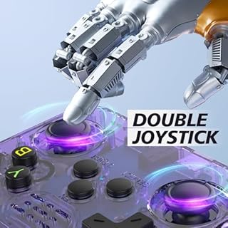 Lihaian R36S Retro Handheld Spielkonsole,128 G über 40.000 Spiele,Retro Konsole 3.5-Zoll-IPS-Bildschirm,Linux-System,Tragbare Mini-Arcade, unterstützt mehrere Emulatoren (R36s-Lila)