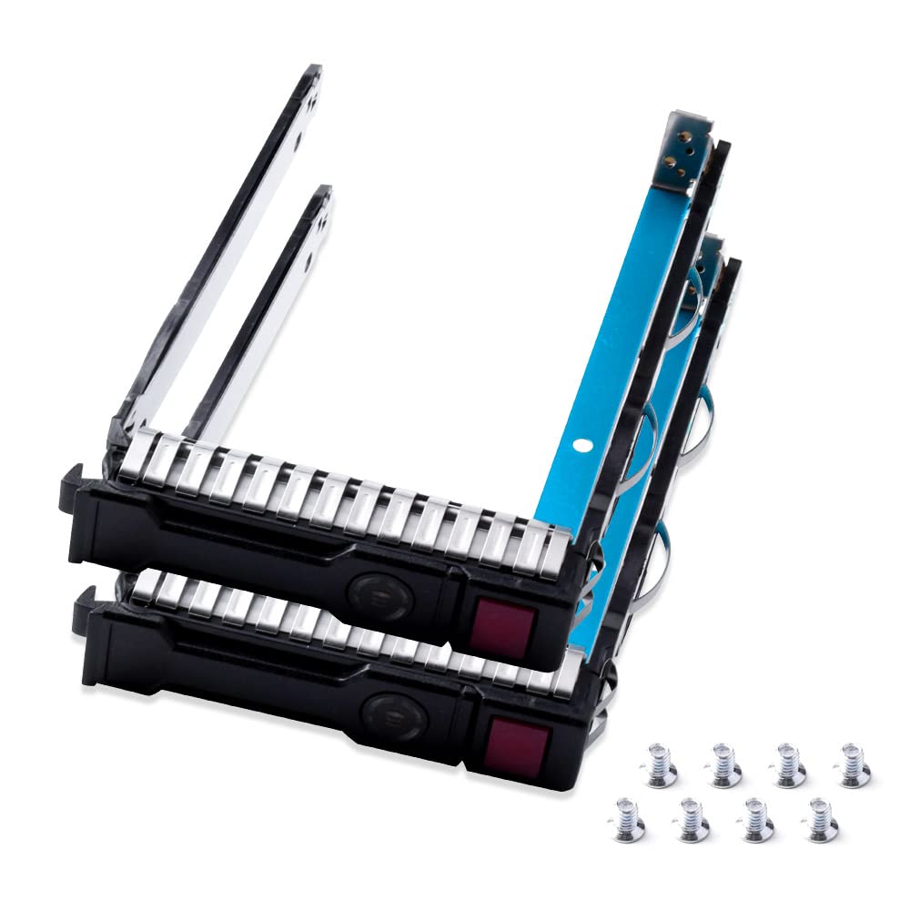 2pcs Pack 2.5" inch 651687-001 651699-001 Hard Drive Tray Caddy Compatible with HP G8 G9 DL120 DL160 DL180 DL360 DL380 DL320e DL360p DL380p DL388 DL560 DL385 Server HDD Chips Screws-picture-15