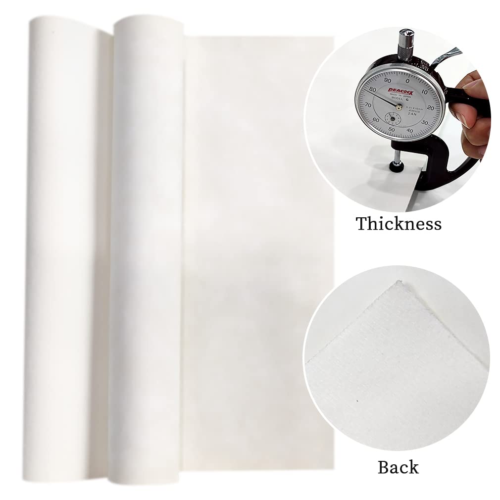 XHT Suede Faux Leather Fabric 30x135cm Waterproof Synthetic PU Leather for Earrings Pouches Hair Bows Making (White) - Image 3