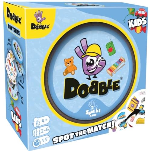 Asmodee, Dobble Kids, Card Game, Ages 4+, 2-8 Players, 15 Minutes Playing Time