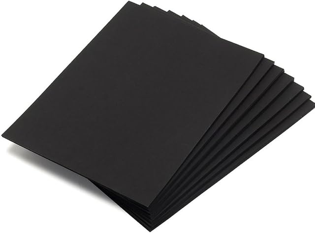 A4 Black Card Recycled - 100 Sheets A4 Black Card Paper Thick Card Pack 270gsm Coloured Card Pack