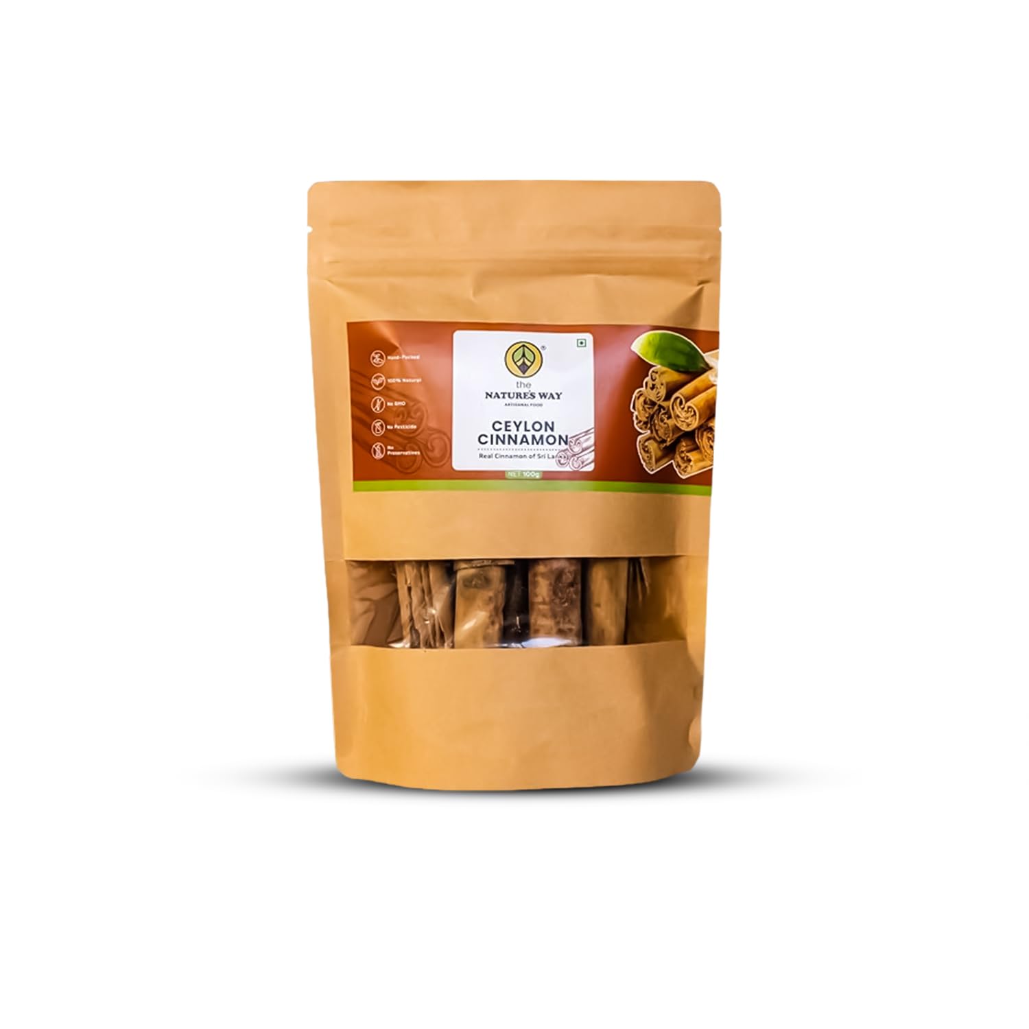 The Natures Way Ceylon Cinnamon Stick 100% Pure & Natural Dalchini Cinnamon Stick Whole Spices & Masalas 100 grams