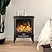 TURBRO Suburbs TS17 Compact Electric Fireplace Stove, 18” Freestanding Stove Heater with Realistic Flame - CSA Certified - Overheating Safety Protection - for Small Spaces - 1400W